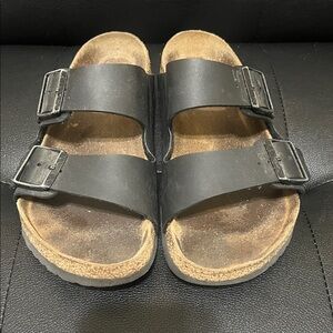 Birkenstock Arizona Black Double-Strap Slide Sandals Size 42